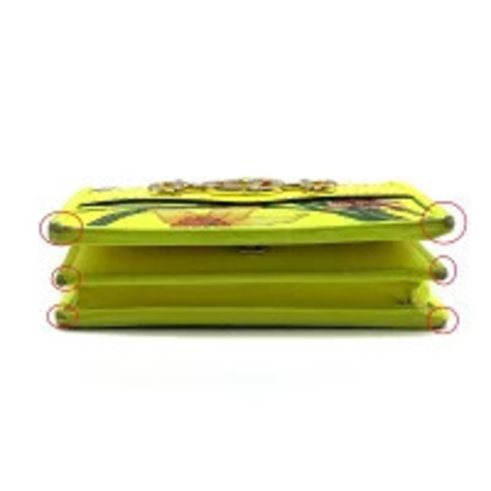 Gucci Flora fold Floral Flower Yellow Compact Bi Wallet